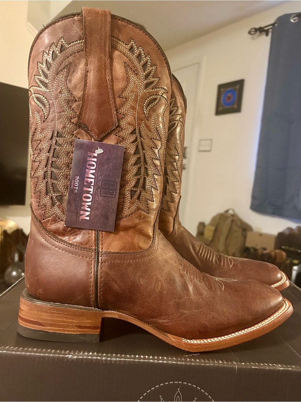 Hometown Heritage Men's Brown Leather Western Boots